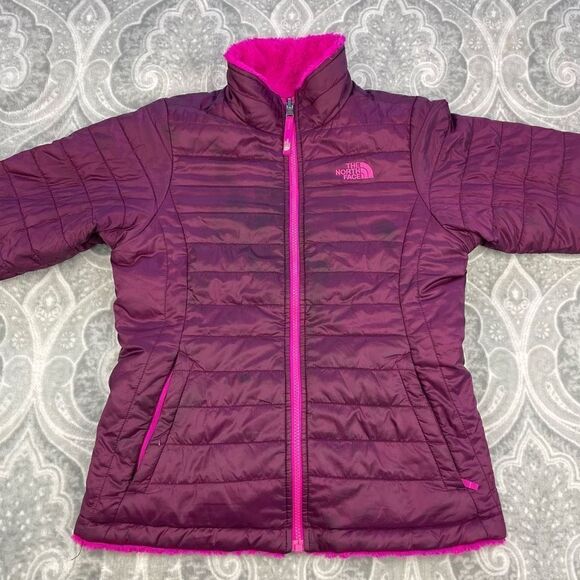 Girls North Face Reversible Puffer Jacket - Picture 1 of 4